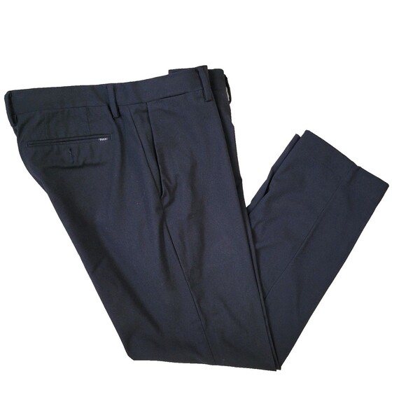 Polo Ralph Lauren Pants Mens 36X30 Black Flat Front Stretch Straight Fit - Picture 1 of 7